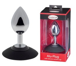 MALESATION Alu-Plug with suction cup large, chrome