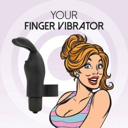 FeelzToys - Magic Finger Vibrator Zwart Czarny