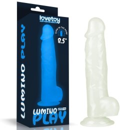 Dildo led giętkie duży penis podświetlany 21,5 cm