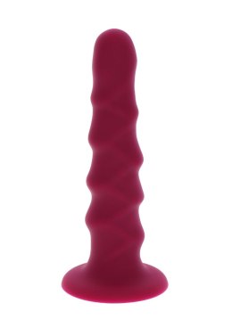 Dildo do uprzęży strap-on żebrowane erotyka 15cm