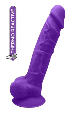 REAL LOVE DILDO WITH BALLS 7INCH PURPLE