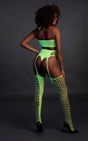 Two Piece with Crop Top and Stockings - Green - XS/XL